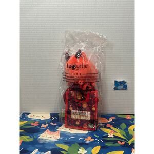 TeeTurtle Devil Cat Plush Reusable Tote Bag